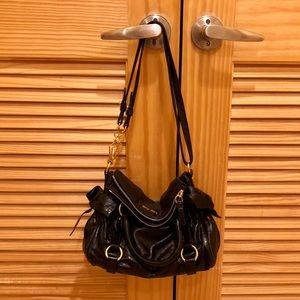 Miu miu vitello lux mini bow black satchel